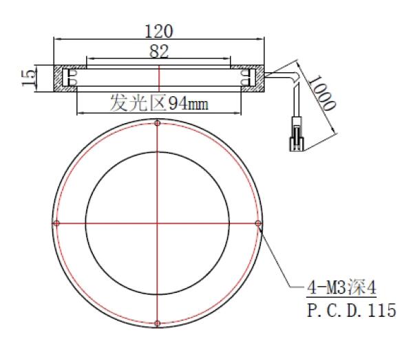 FH-RI12090H环形光源尺寸